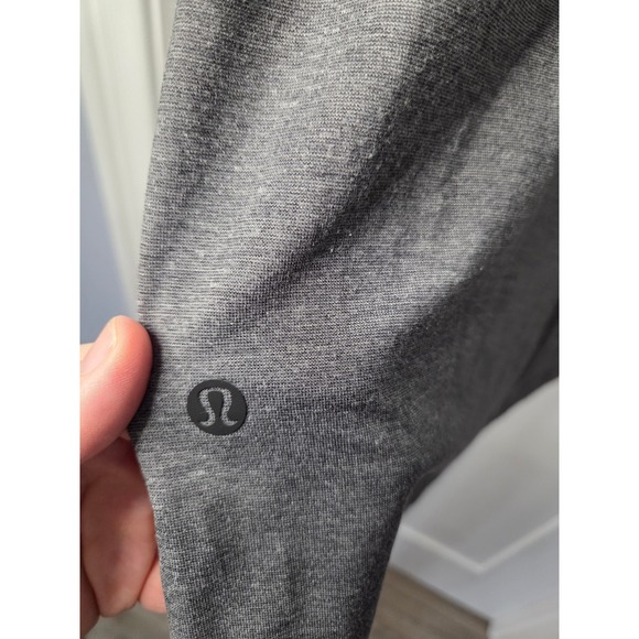 Lululemon Evolution Short Sleeve Polo Heathered Black Size M - Picture 2 of 5